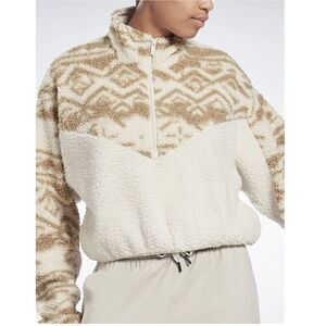 Core 10 by Reebok Women's Cozy Quarter-Zip Oversized Sherpa Jacket